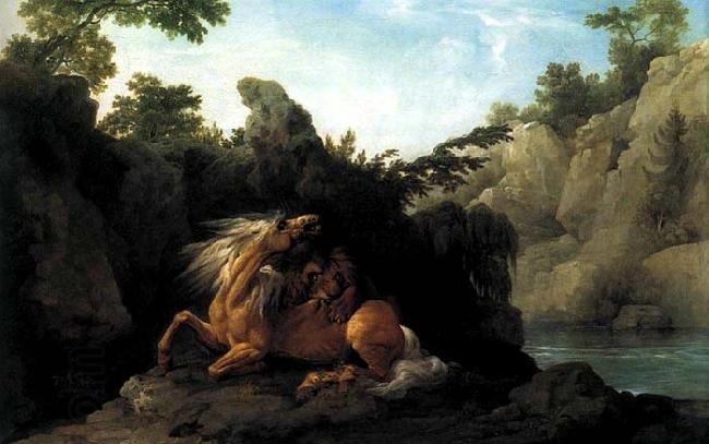 George Stubbs Lion Devouring a Horse oil painting picture